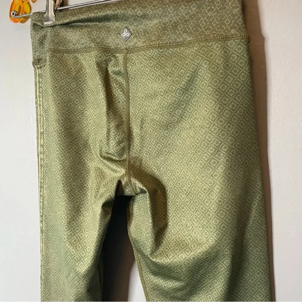 PrAna Olive Green‎ Geometric Roxanne Athletic Leggings size small